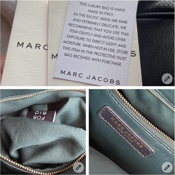 Marc Jacobs Snake Skin & Leather Karen Stam Kisslock Satchel Italy Y2K - Picture 9 of 16